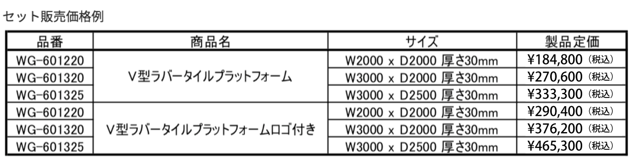 platform price list