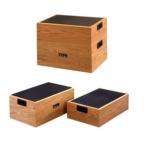 STACKABLE OAK STEP-UP BOX